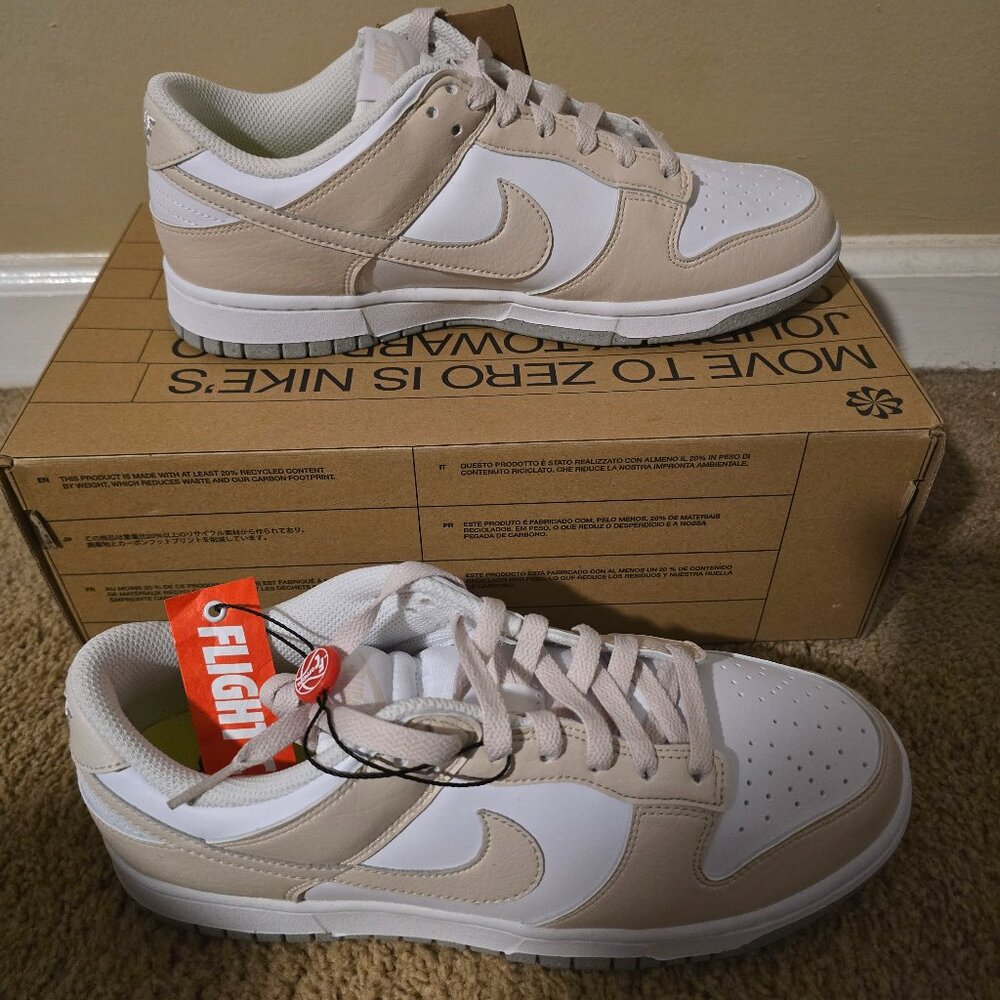 Nike Dunk Low Next Nature  White Light Orewood Brown  9.5W